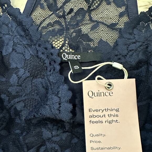 Quince Bamboo Maternity Nursing Nightgown Robe Set S Babydoll Gown Blue NWT - Picture 8 of 13